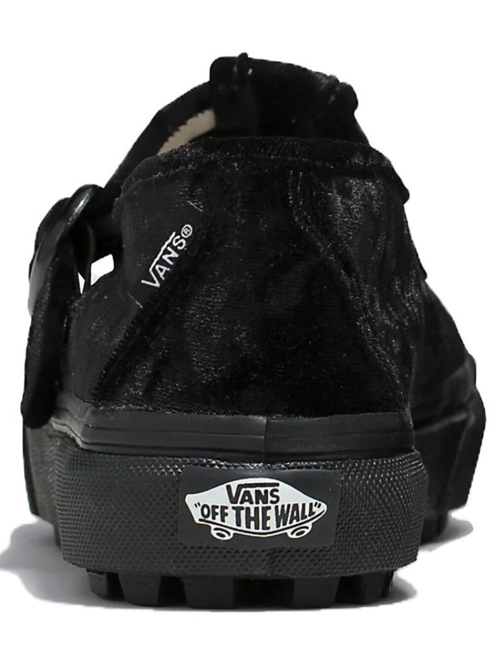 New in Box Vans Style 93 Crushed Velvet 'Black' T Strap Mary Jane W 8.5 - Picture 4 of 12